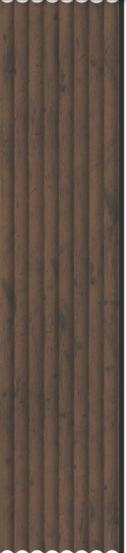 Pvc Louvers Panel Wood Brown 8x0.41 Ft - Pn 03262