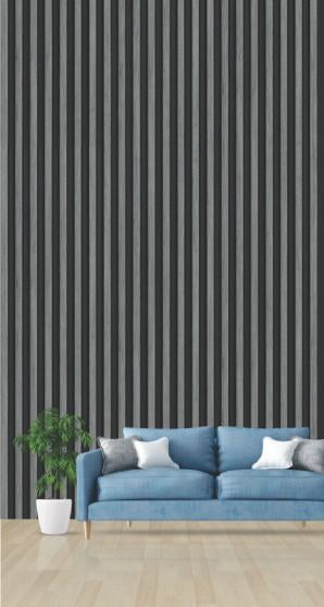 Pvc Louvers Panel Wood Grey 8x0.41 Ft - Pn 03270