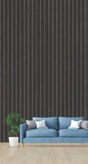 Pvc Louvers Panel Wood Brown 8x0.41 Ft - Pn 03274