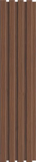 Pvc Louvers Panel Wood Brown 8x0.41 Ft - Pn 03278