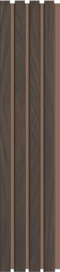 Pvc Louvers Panel Wood Brown 8x0.41 Ft - Pn 03282