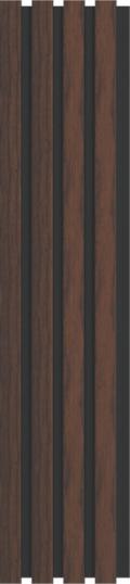 Pvc Louvers Panel Wood Brown 8x0.41 Ft - Pn 03284