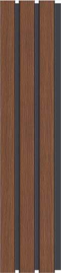 Pvc Louvers Panel Wood Brown 8x0.41 Ft - Pn 03293