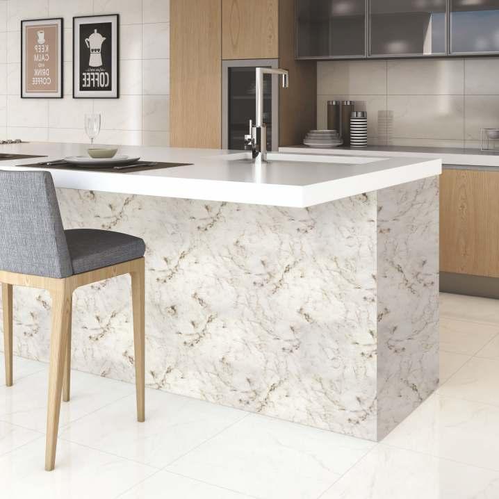 Decorative Wall Louvers Panel Marble & Stone White 8x2 Ft - Pn 03307