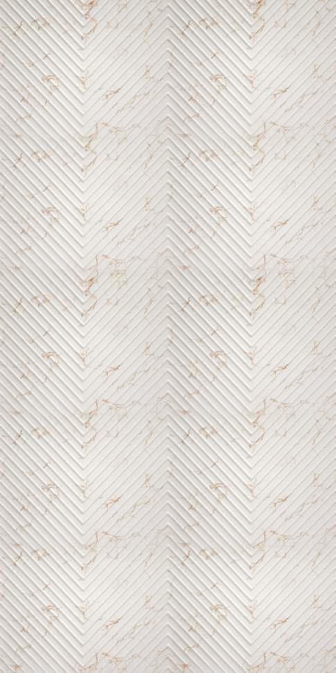 Decorative Wall Louvers Panel Designer White 8x2 Ft - Pn 03315