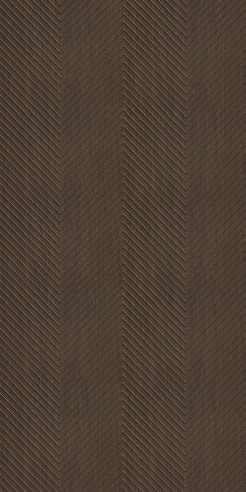 Decorative Wall Louvers Panel Metallic Brown 8x2 Ft - Pn 03318
