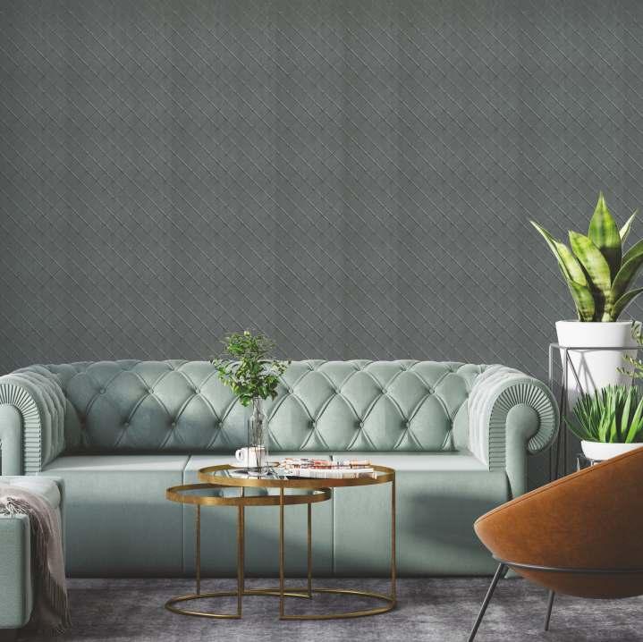 Decorative Wall Louvers Panel Designer Grey 8x2 Ft - Pn 03322