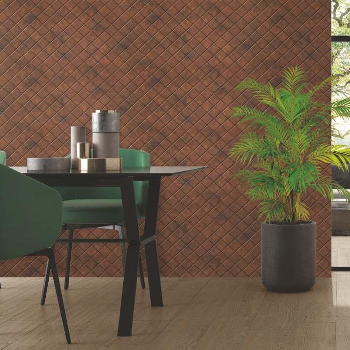 Decorative Wall Louvers Panel Designer Brown 8x2 Ft - Pn 03325