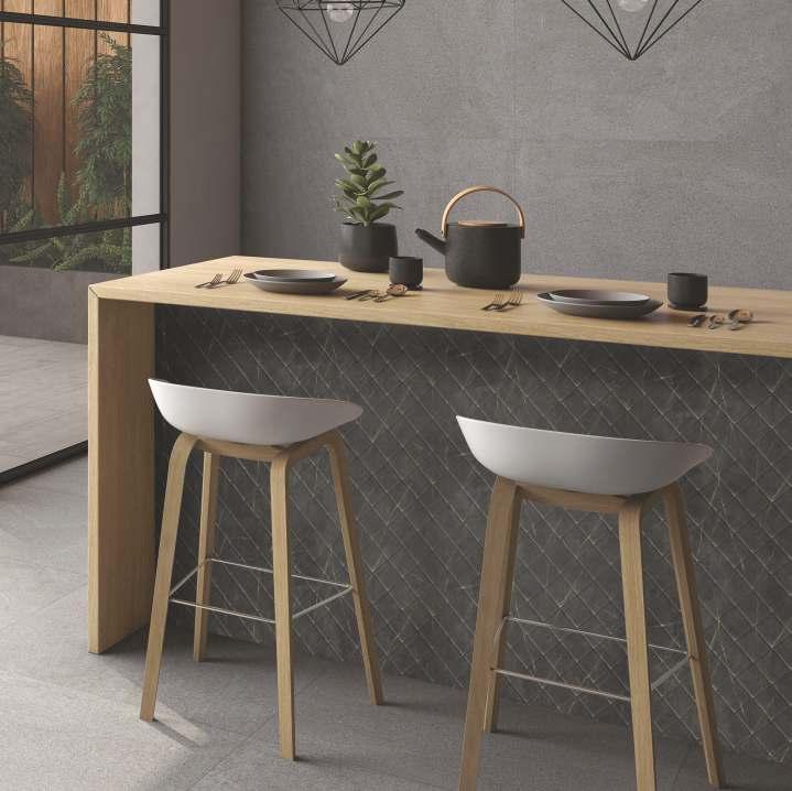 Decorative Wall Louvers Panel Designer Grey 8x2 Ft - Pn 03326