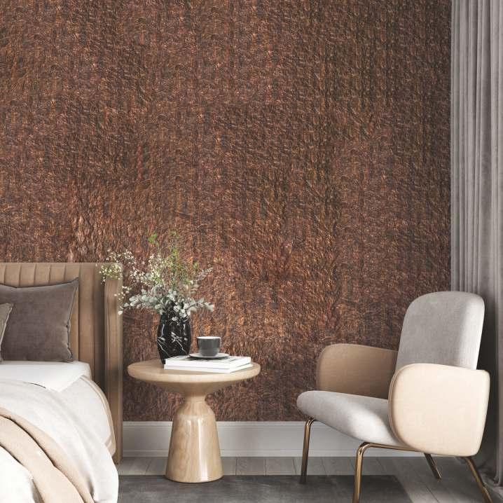 Decorative Wall Louvers Panel Metallic Brown 8x2 Ft - Pn 03330
