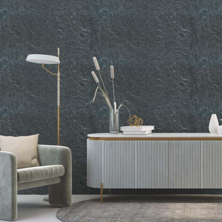 Decorative Wall Louvers Panel Metallic Grey 8x2 Ft - Pn 03331