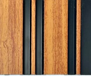 Charcoal Louver Wood Brown 8x0.41 Ft - Pn 03665