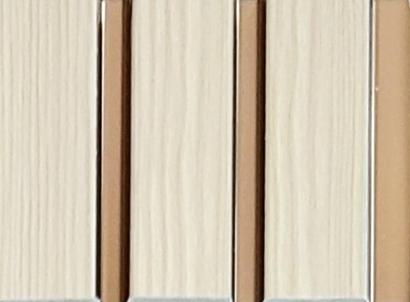 Charcoal Panel Louver Wood Beige 8x0.41 Ft - Pn 05329