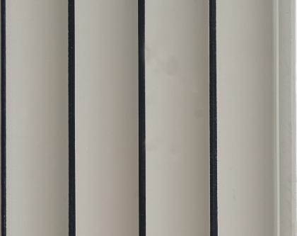 Charcoal Panel Louver Plain Colors White 8x0.41 Ft - Pn 05375