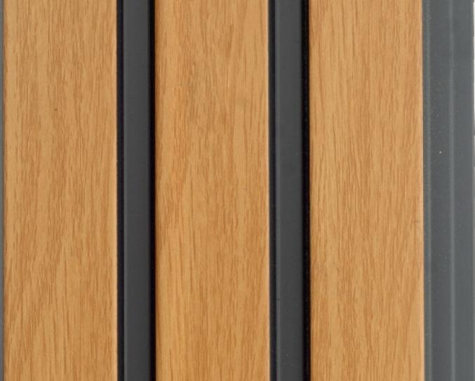 Charcoal Louvers Panel Wood Brown 8x0.41 Ft - Ptn 9045