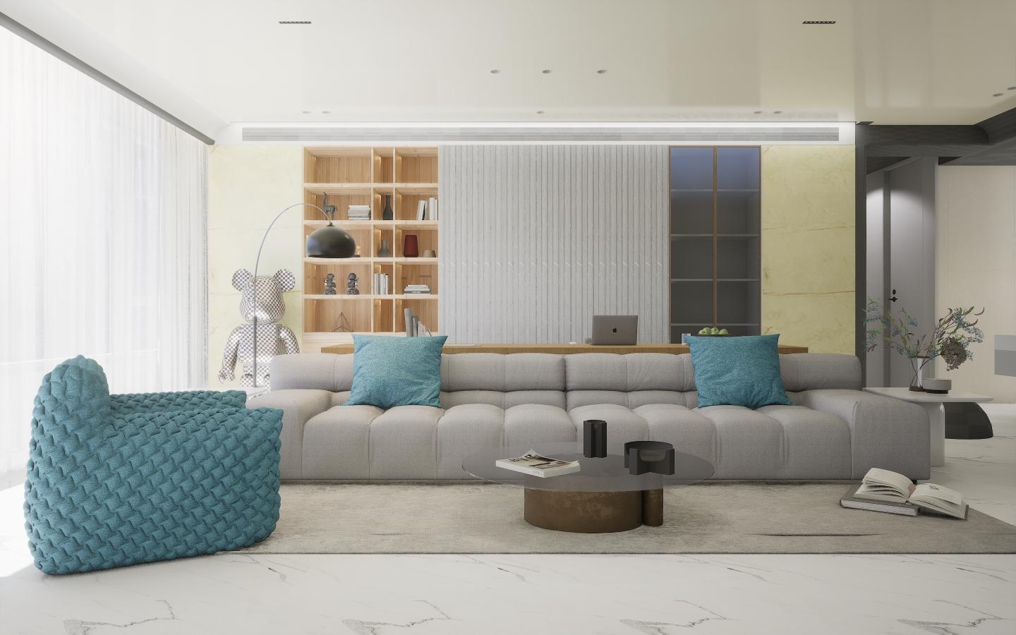 Marble Finish Grey Charcoal Louvers & Stone 8x0.41 Ft - Pt 806