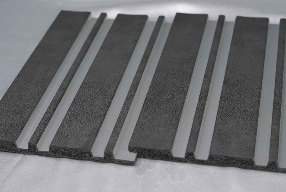 Patterned Finish Grey Charcoal Louvers Designer 8x0.41 Ft - Pt 816