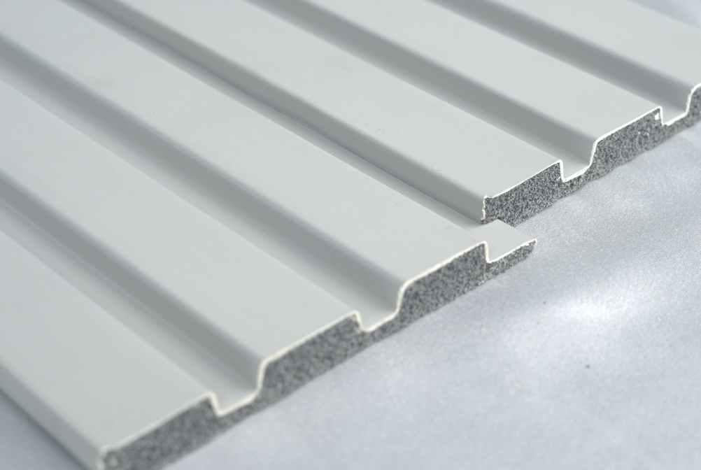 Plain Colour Finish White Charcoal Louvers Colors 8x0.41 Ft - Pt 825