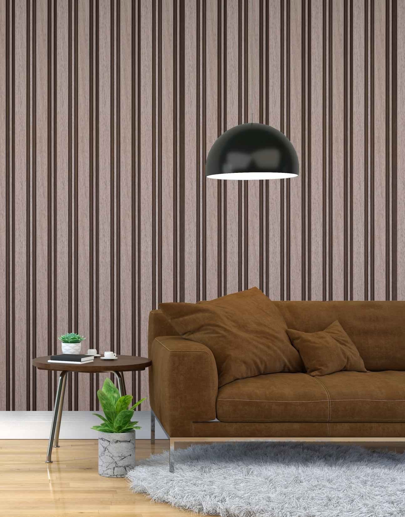 Wood Finish Brown Charcoal Louvers 8x0.41 Ft - Pt 812