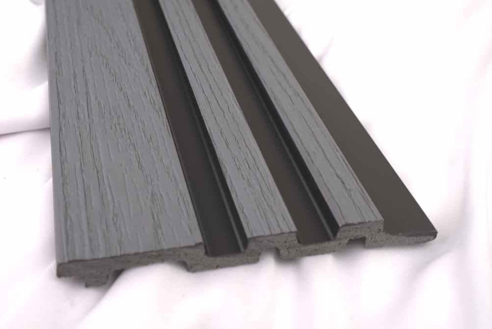 Wood Finish Grey Charcoal Louvers 9.5x0.45 Ft - Pt 901