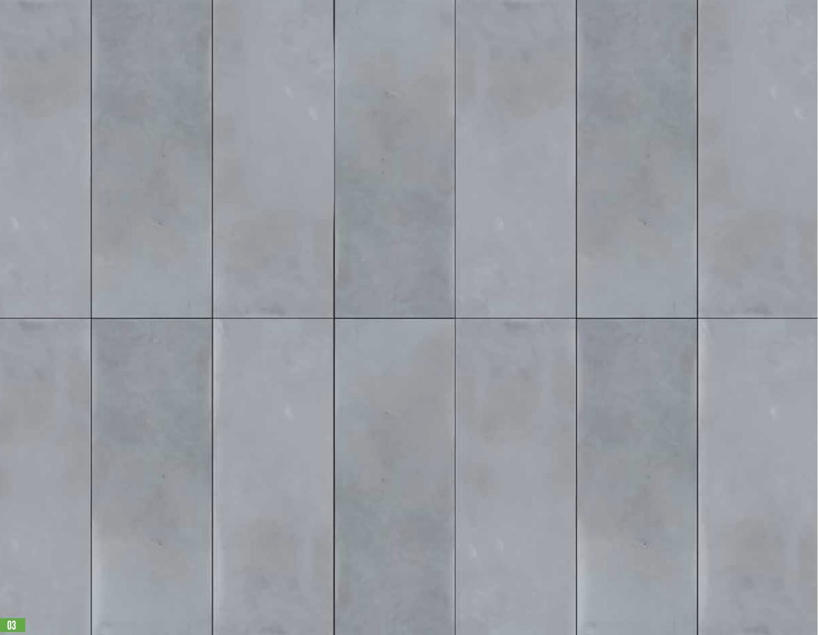 Flat Panels Series Concrete Panel Wood Louvers Grey 3x1 Ft - Plain 3