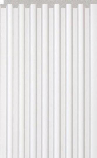 Interlock Charcoal Louvers Panel Plain Colors Pure White 8x0.4 Ft - Pn 02715 F