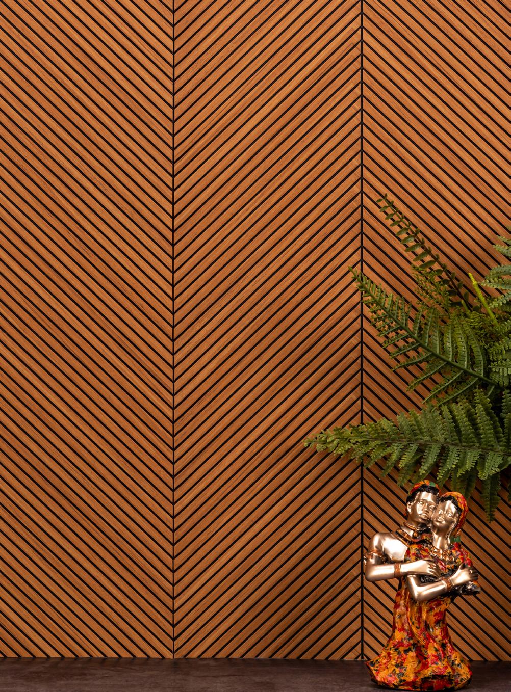 Charcoal Louvers Designer Brown 8x1 Ft - Ra 8127