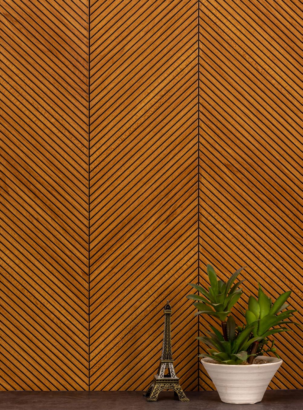 Charcoal Louvers Designer Brown 8x1 Ft - Ra 8128