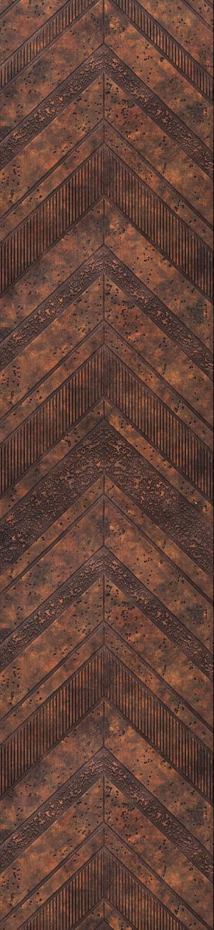 Charcoal Louvers Designer Brown 8x1 Ft - Ra 8134