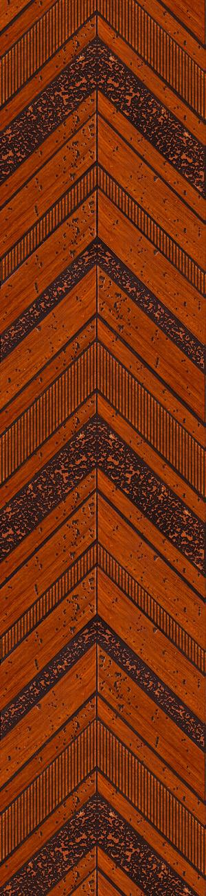 Charcoal Louvers Designer Brown 8x1 Ft - Ra 8136
