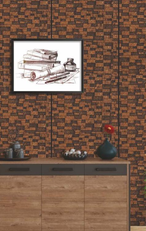 Brown Charcoal Louver Panel Designer 8x2 Ft - Rc 104