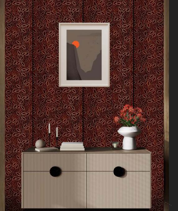 Brown Charcoal Louver Panel Designer 8x2 Ft - Rc 133