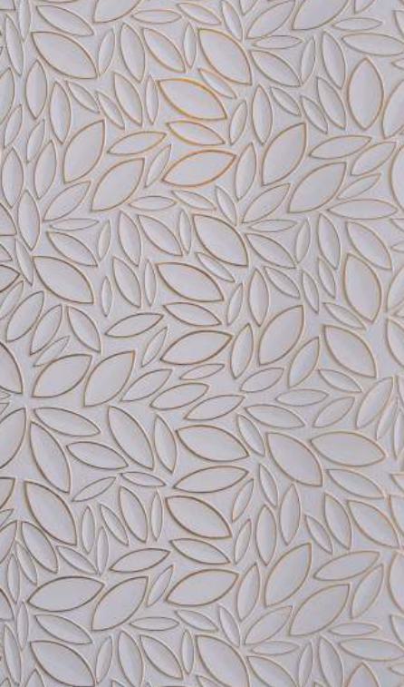 White Charcoal Louver Panel Designer 8x2 Ft - Rc 137