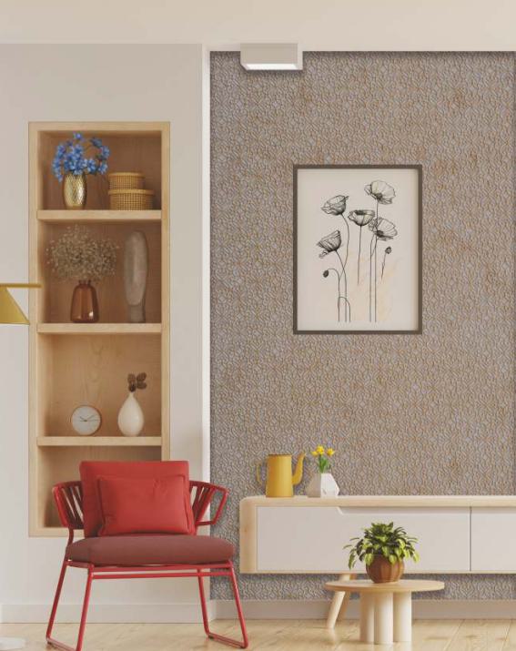 Beige Charcoal Louver Panel Designer 8x2 Ft - Rc 162