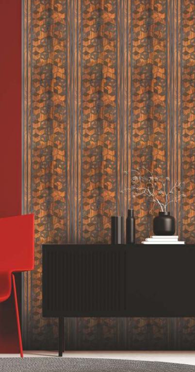 Brown Charcoal Louver Designer 9.5x1 Ft - Rc 1754