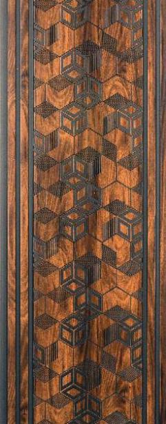 Brown Charcoal Louver Designer 9.5x1 Ft - Rc 1754
