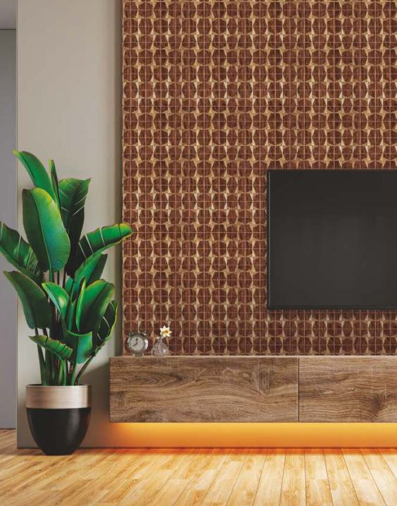 Brown Charcoal Louver Panel Designer 8x2 Ft - Rc 3301