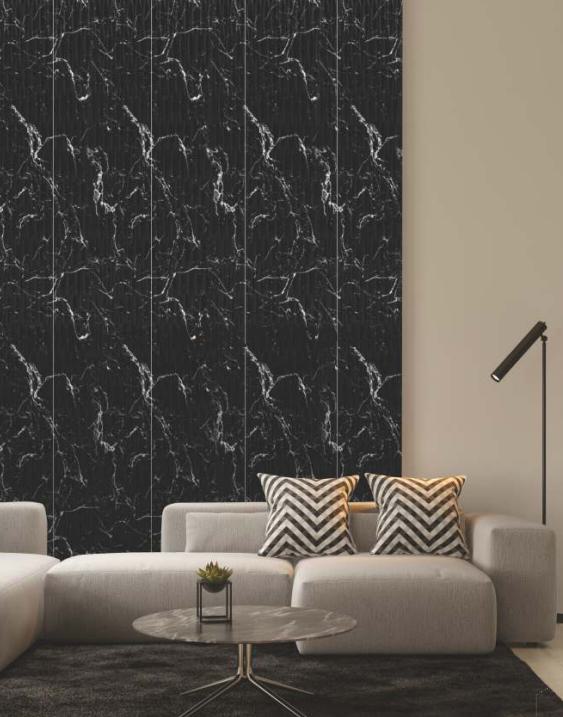Black Charcoal Louver Panel Designer 8x2 Ft - Rc 3316