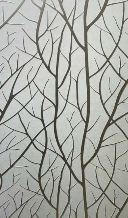 White Charcoal Louver Panel Designer 8x2 Ft - Rc 5518