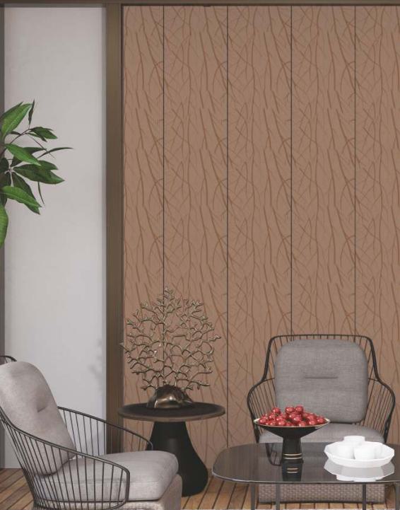 Brown Charcoal Louver Panel Designer 8x2 Ft - Rc 5519