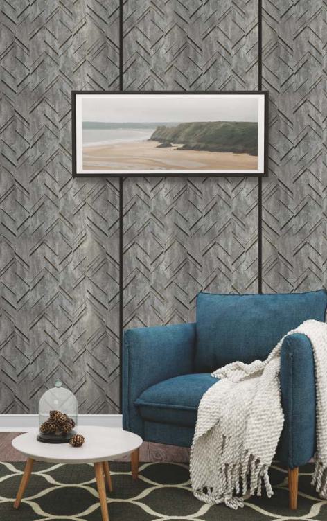 Grey Charcoal Louver Panel Designer 8x2 Ft - Rc 5521