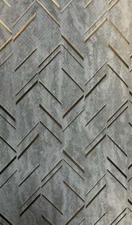 Grey Charcoal Louver Panel Designer 8x2 Ft - Rc 5521