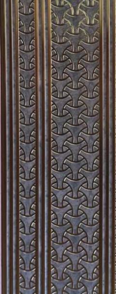 Brown Charcoal Louvers Panel Designer 8x1 Ft - Rc 702