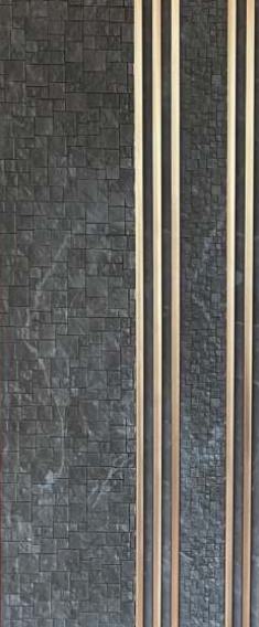 Brown Charcoal Louver Marble & Stone 8x1 Ft - Rc 704