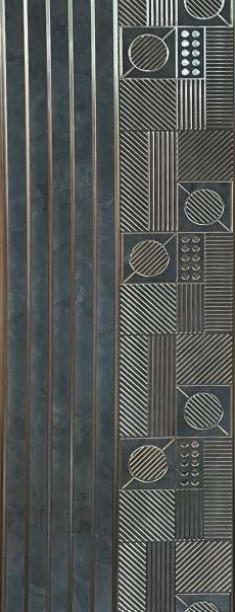 Grey Charcoal Louvers Panel Designer 8x1 Ft - Rc 706