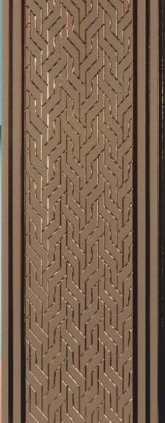 Brown Charcoal Louver Designer 8x1 Ft - Rc 737