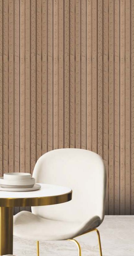 Brown Charcoal Louver Panel Wood 8x1 Ft - Rc 747