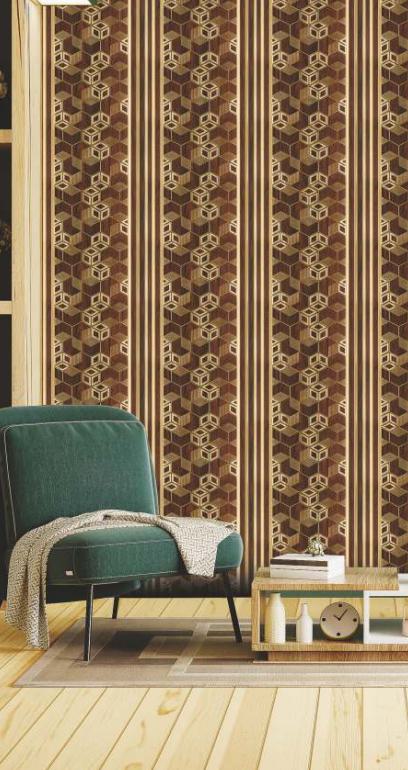 Brown Charcoal Louver Panel Designer 8x1 Ft - Rc 753