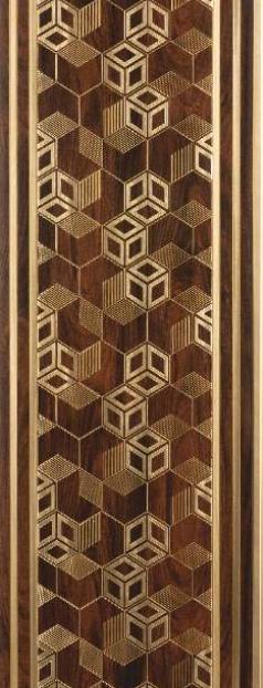 Brown Charcoal Louver Panel Designer 8x1 Ft - Rc 753