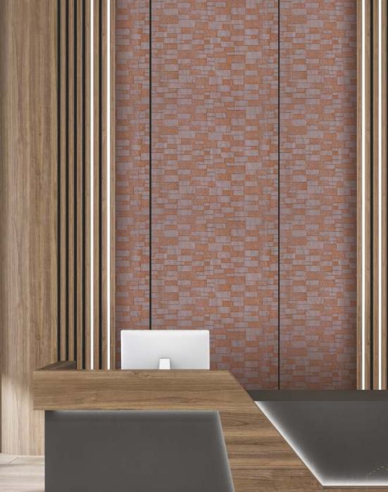 Brown Charcoal Louver Panel Designer 8x2 Ft - Rc 872